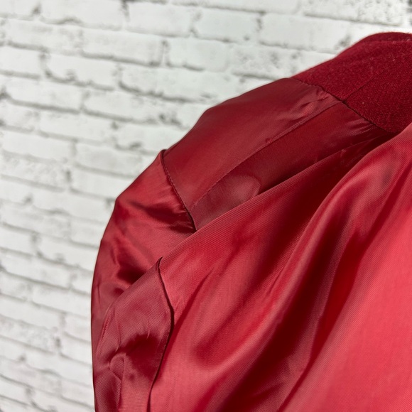 SAG HARBOR | vintage 100% wool red blazer size 16 - Picture 12 of 13